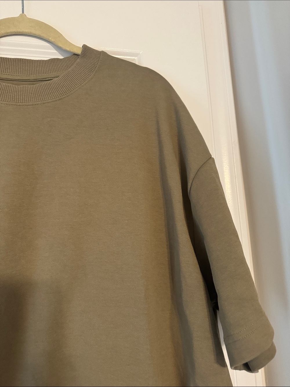 Denim & Flower Relaxed Fit Sweatshirt in Khaki - Picture 2 of 7